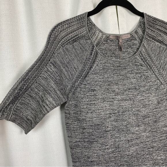 Halston Heritage Heather Gray Fitted Sweater Dress Sz.M NWT - Picture 6 of 15